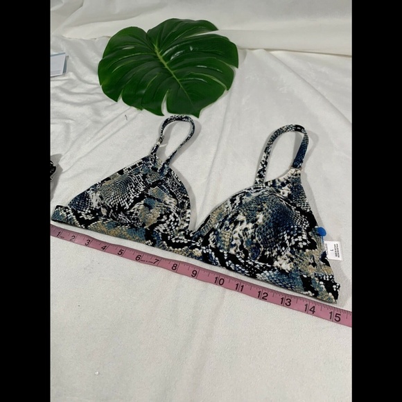 NEW $38 Shade & Shore Snake Triangle Bikini Top [ L ]+‎ Cheeky Bottom [ S ] - Picture 12 of 13